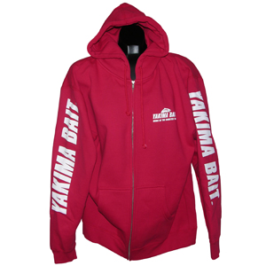 Zip Front Hoody Sweatshirt: Yakima Bait Logo