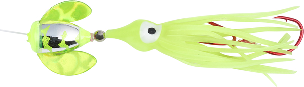 Spin N Glo – Double Trouble UV Chartreuse #40 - Kokaneekid Fishing