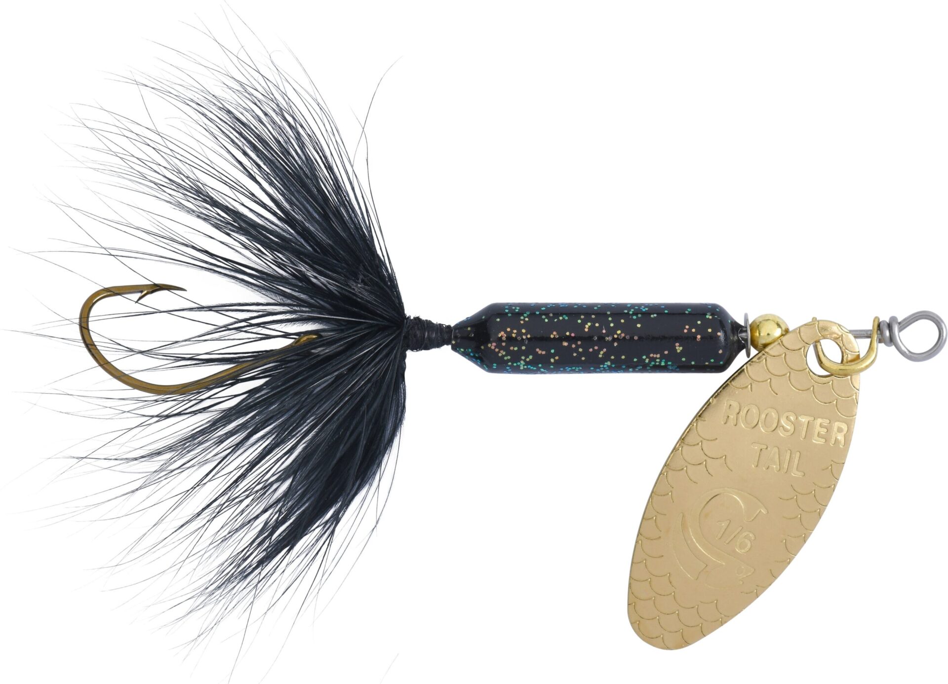 Yakima Bait Worden's Original Single Hook Rooster Tail Lure, Bumblebee, 1/16  oz. 