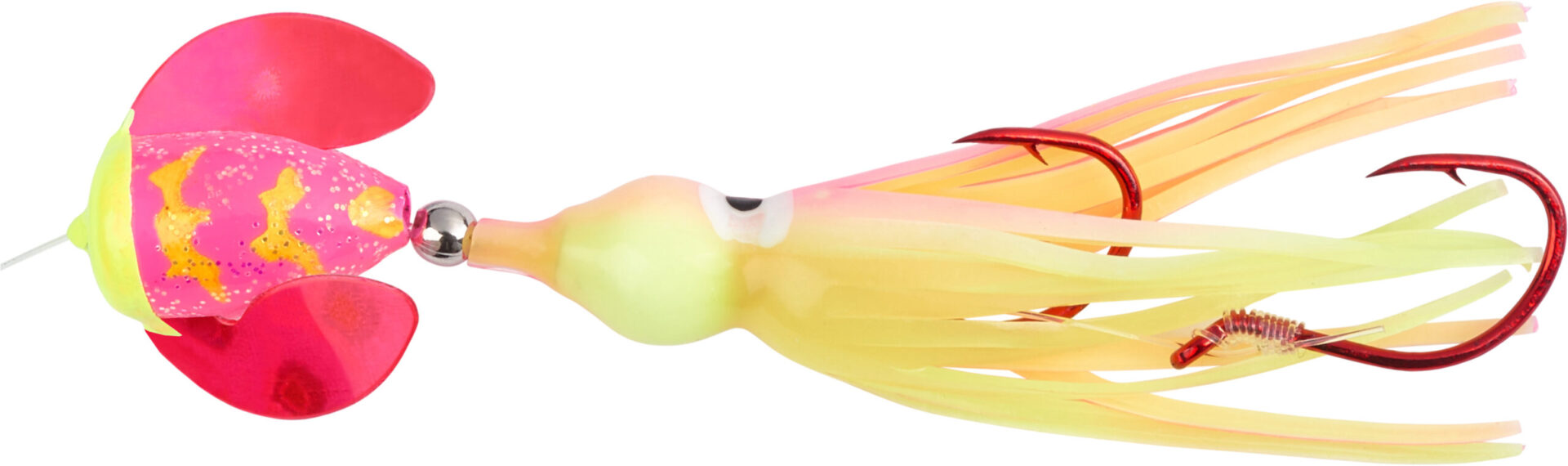 Yakima Bait Worden's Spin-N-Glo 1 1/2 Kokanee Rig, Double Trouble Pink  Glow, Size 10, 310 DTUP-GL 