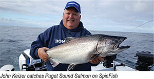 John Keizer catches Puget Sound Salmon on SpinFish