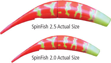 SpinFish 2.5 and 2.0 product photos